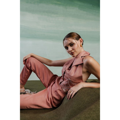 Orthodox Peach Aurelian Elegance Cropped Jacket