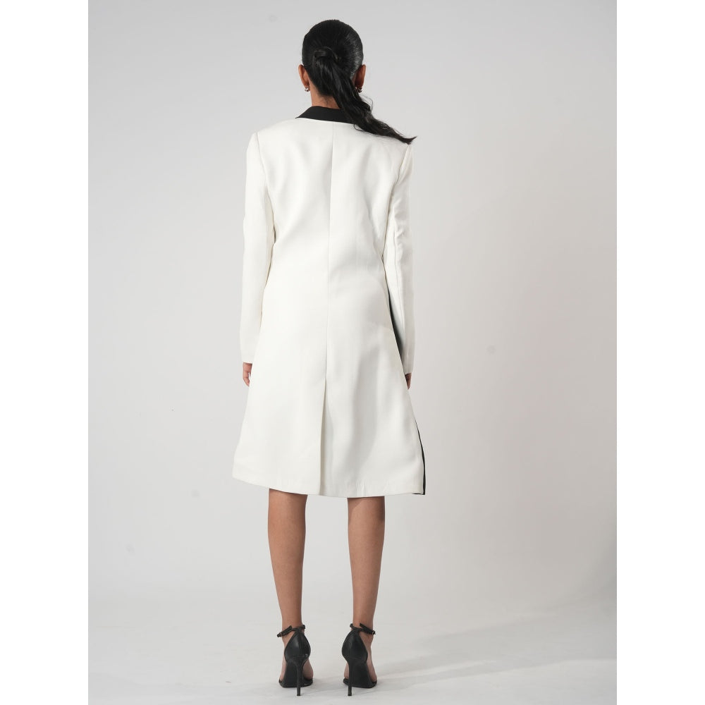 Orthodox White Blazer Midi Dress