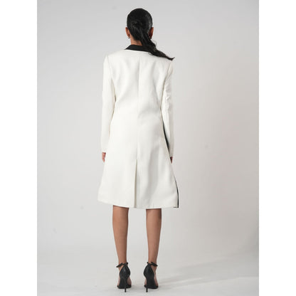 Orthodox White Blazer Midi Dress
