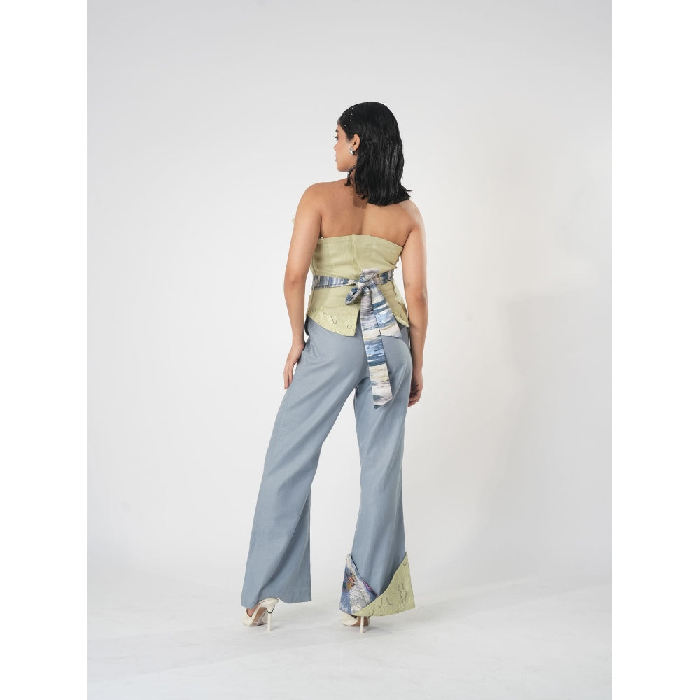 Orthodox Blue Hemp & Bamboo Trousers with Warli Motifs