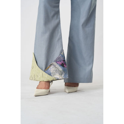 Orthodox Blue Hemp & Bamboo Trousers with Warli Motifs