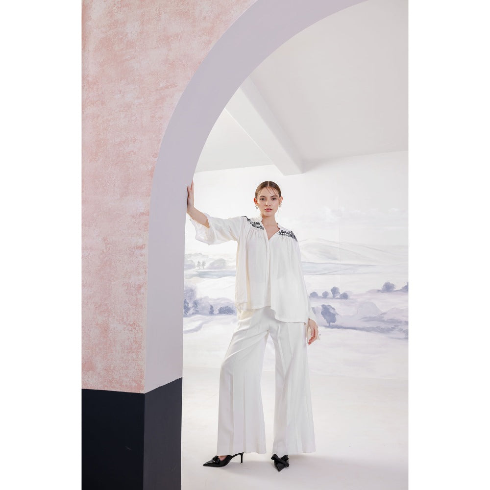 Orthodox White Roman-Inspired Trousers