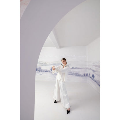 Orthodox White Roman-Inspired Trousers