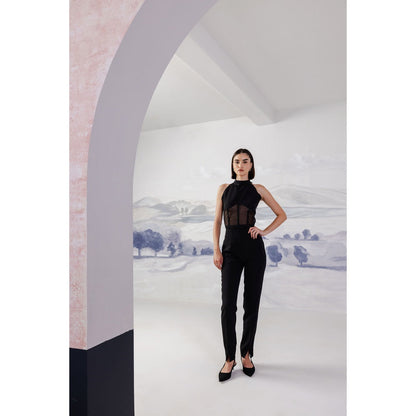 Orthodox Black Romanesque Straight Fit Elegance Pant