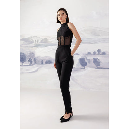 Orthodox Black Romanesque Straight Fit Elegance Pant