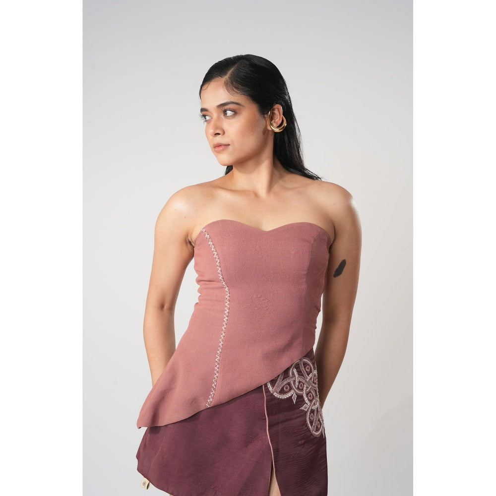 Orthodox Peach An Asymmetrical Corset Top