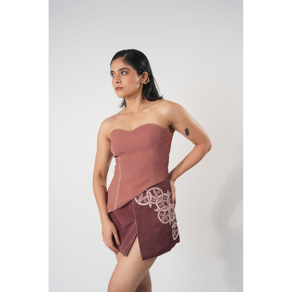 Orthodox Peach An Asymmetrical Corset Top