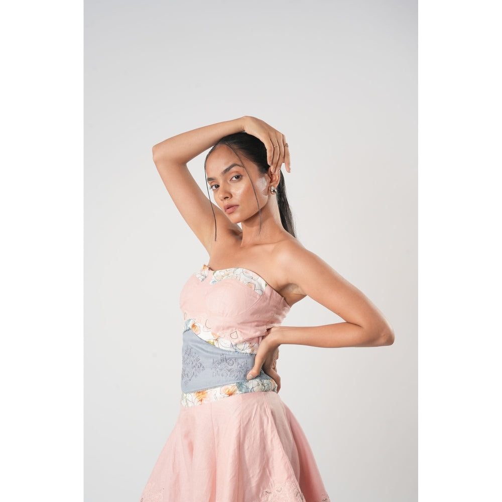 Orthodox Pink Whimsy Playsuit with Embroidery