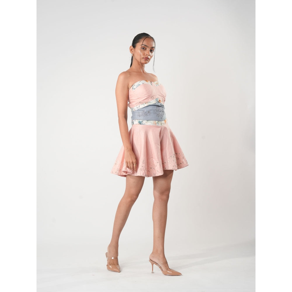 Orthodox Pink Whimsy Playsuit with Embroidery