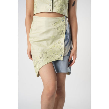 Orthodox Green Hemp Wrap Mini Skirt
