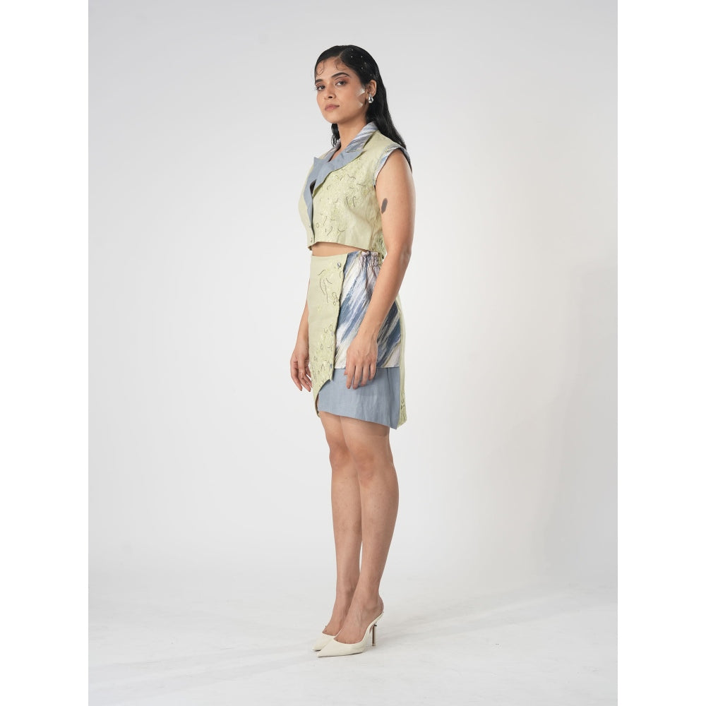 Orthodox Green Hemp Wrap Mini Skirt