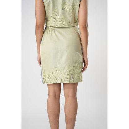 Orthodox Green Hemp Wrap Mini Skirt