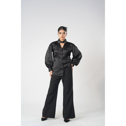 Orthodox Black Dual High Neck Shirt