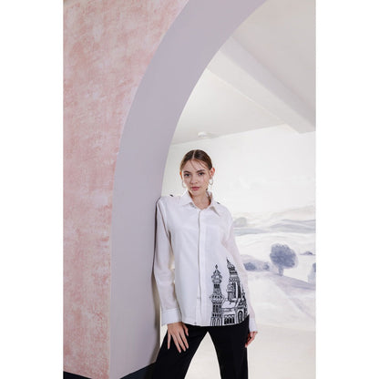 Orthodox White Aurelius Elegante Embroidered Roman Shirt