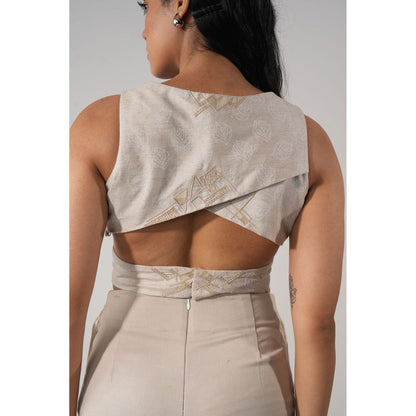 Orthodox Ivory Backless Crop Top