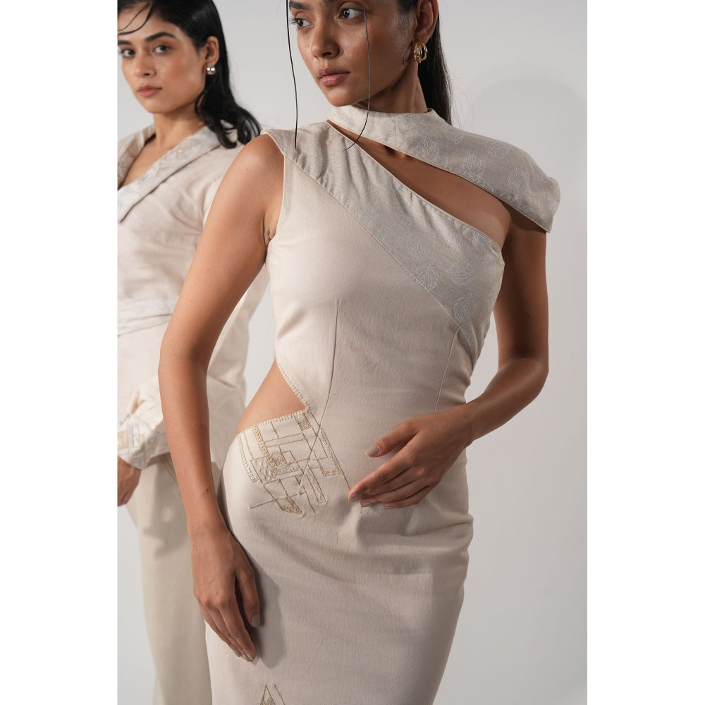 Orthodox Ivory Sleek Denim Dress