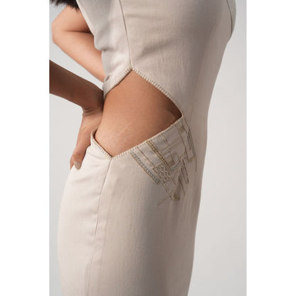 Orthodox Ivory Sleek Denim Dress