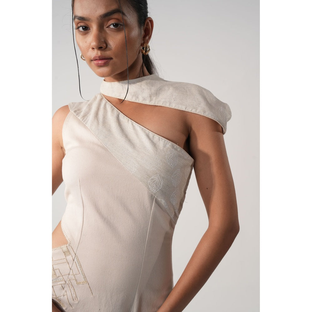 Orthodox Ivory Sleek Denim Dress