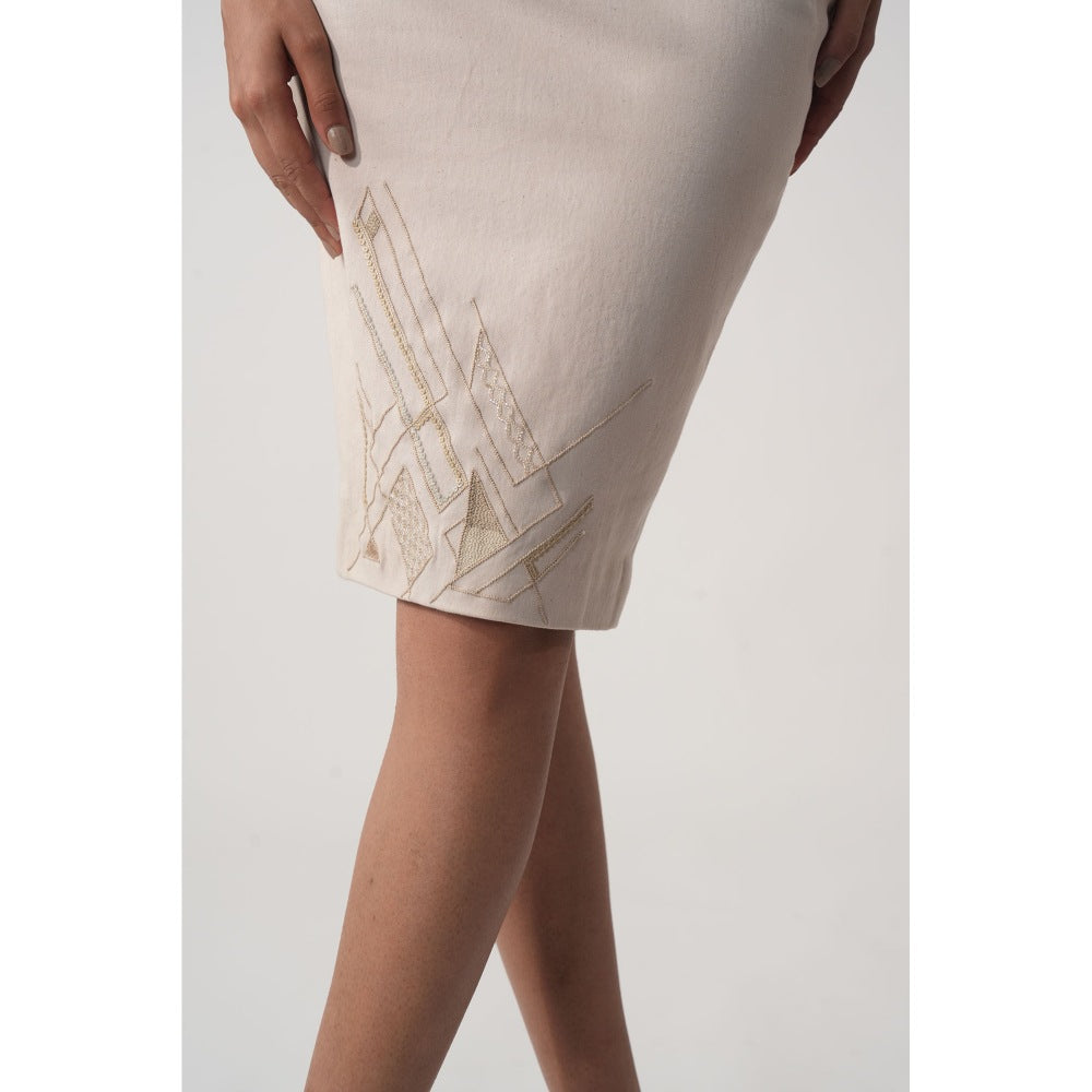 Orthodox Ivory Sleek Denim Dress