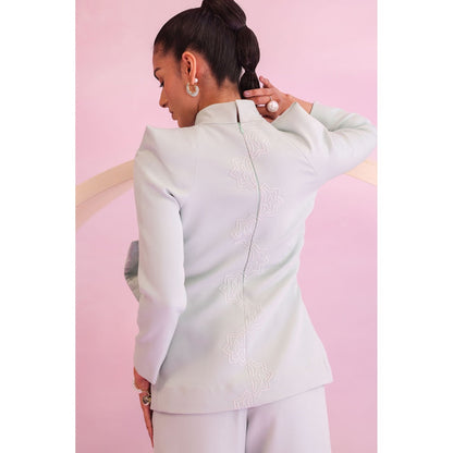 Orthodox Blue Floral Crest Blazer