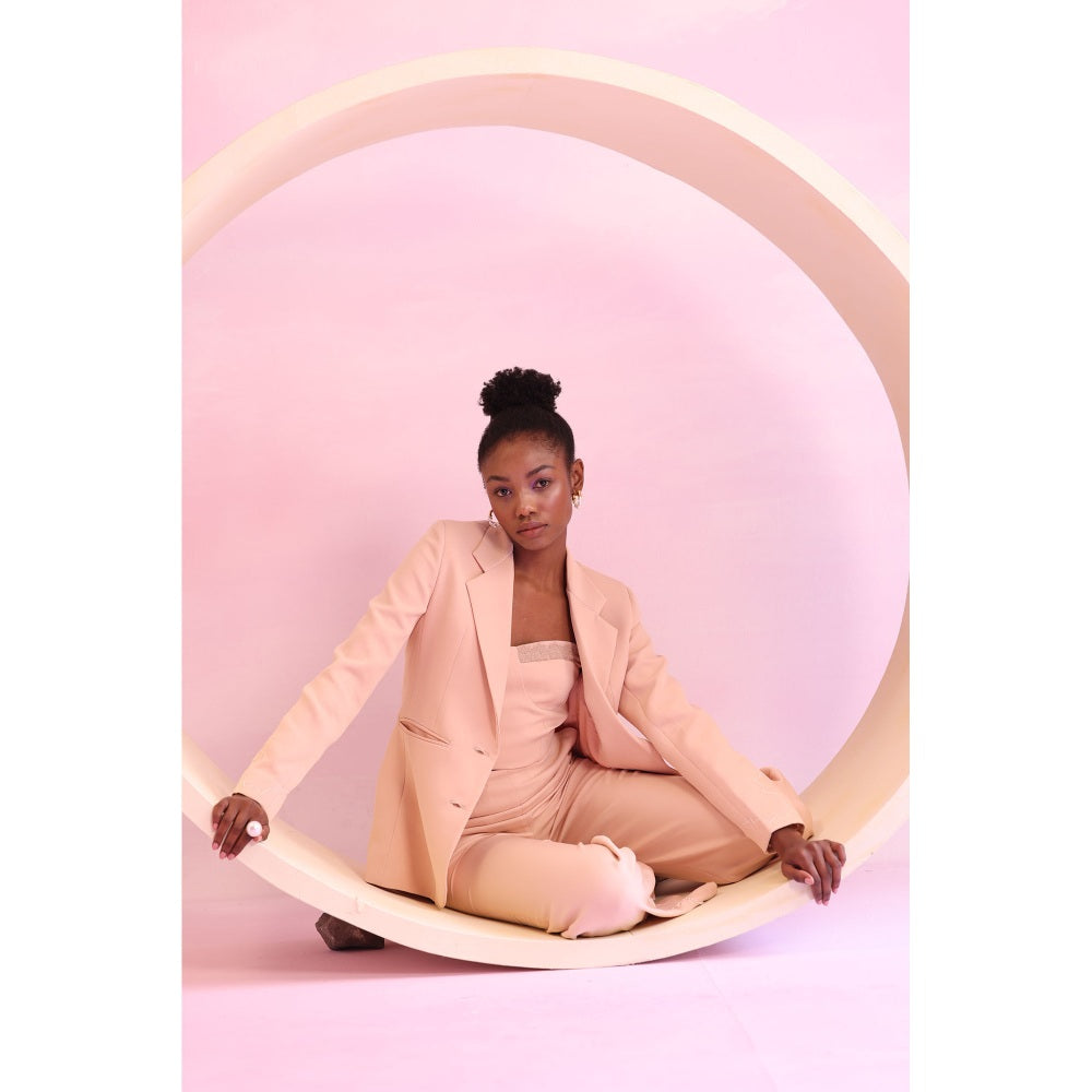 Orthodox Peach Arboreal Elegance Blazer