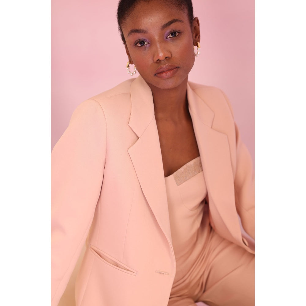 Orthodox Peach Arboreal Elegance Blazer