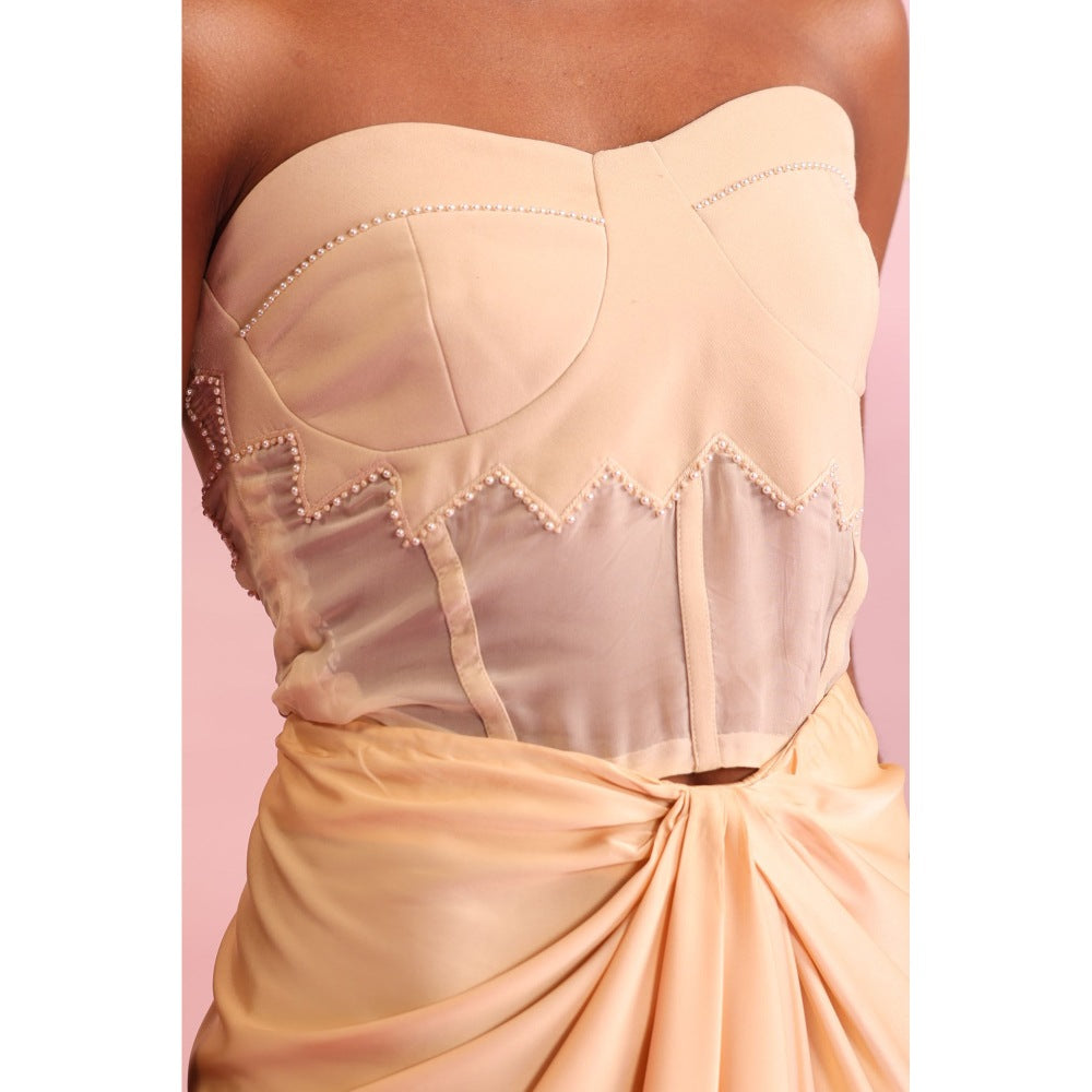 Orthodox Cream Blossom Edge Corset Top