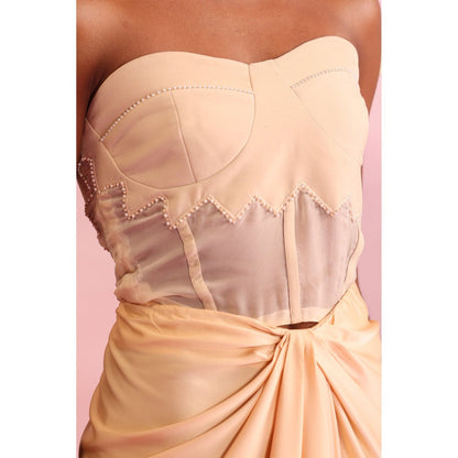 Orthodox Cream Blossom Edge Corset Top