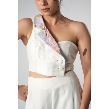 Orthodox Aurora Asymmetrical Bustier Crop Top