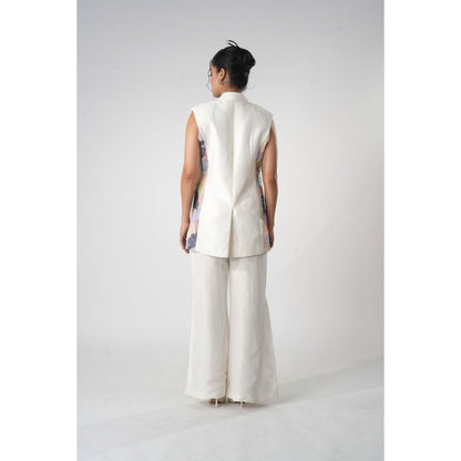 Orthodox Pastel Mosaic Longline Embroidered Blazer