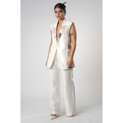 Orthodox Pastel Mosaic Longline Embroidered Blazer