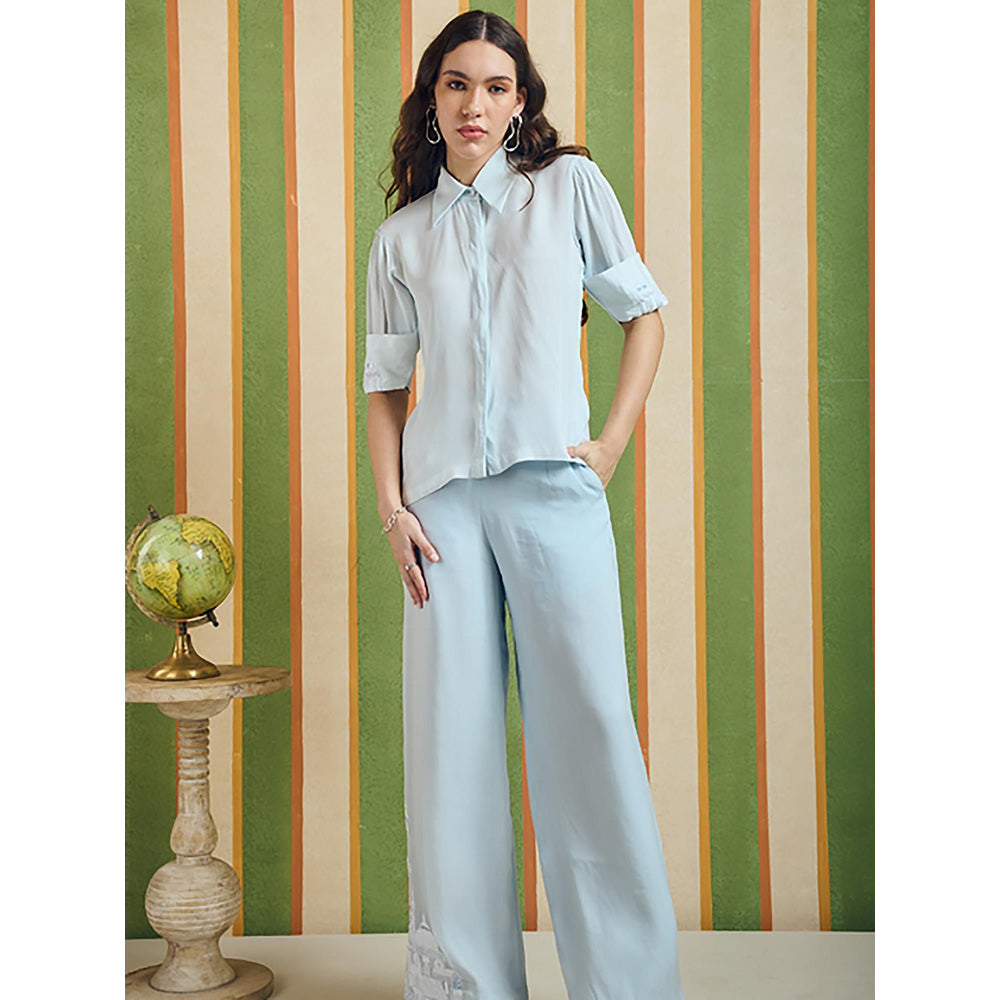 Orthodox Folded Edge Blue Shirt