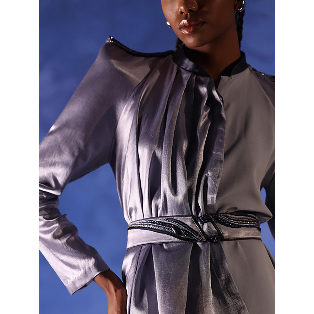 Orthodox Nafisa Padded Shoulder Grey Wrap