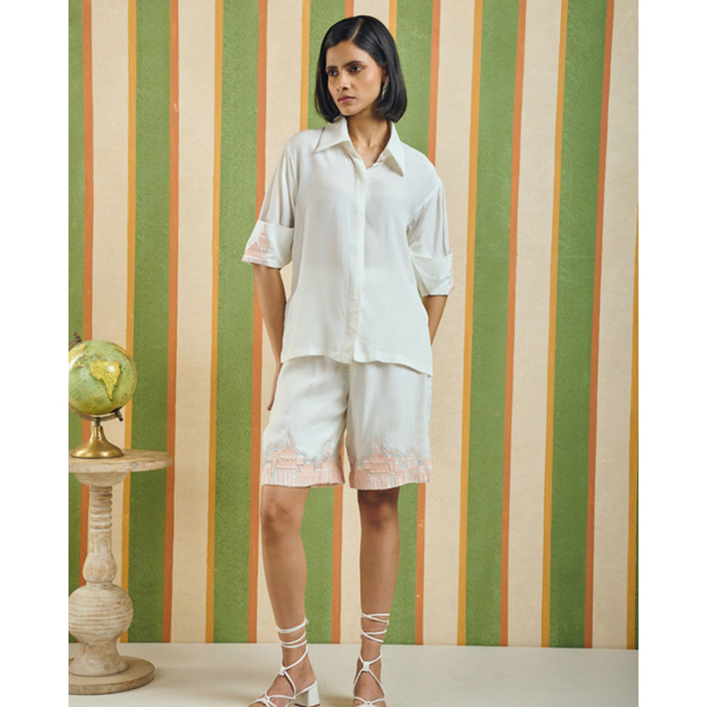 Orthodox Block Tone Ivory Shorts