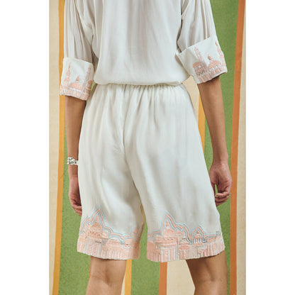 Orthodox Block Tone Ivory Shorts