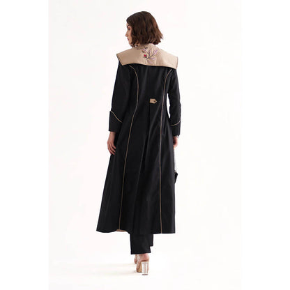Our Love Cray Trench Long Black Jacket