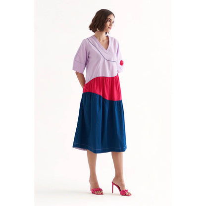 Our Love Omg Multi Colour Midi Dress