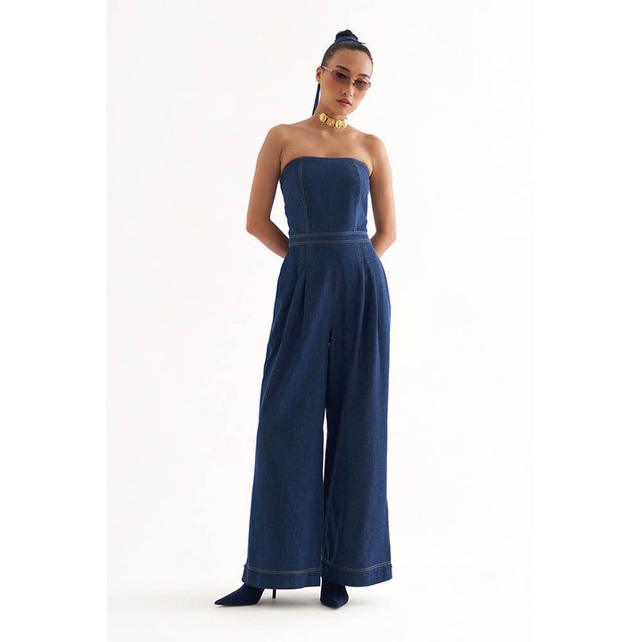 Our Love Navy Blue Galaxy Jumpsuit