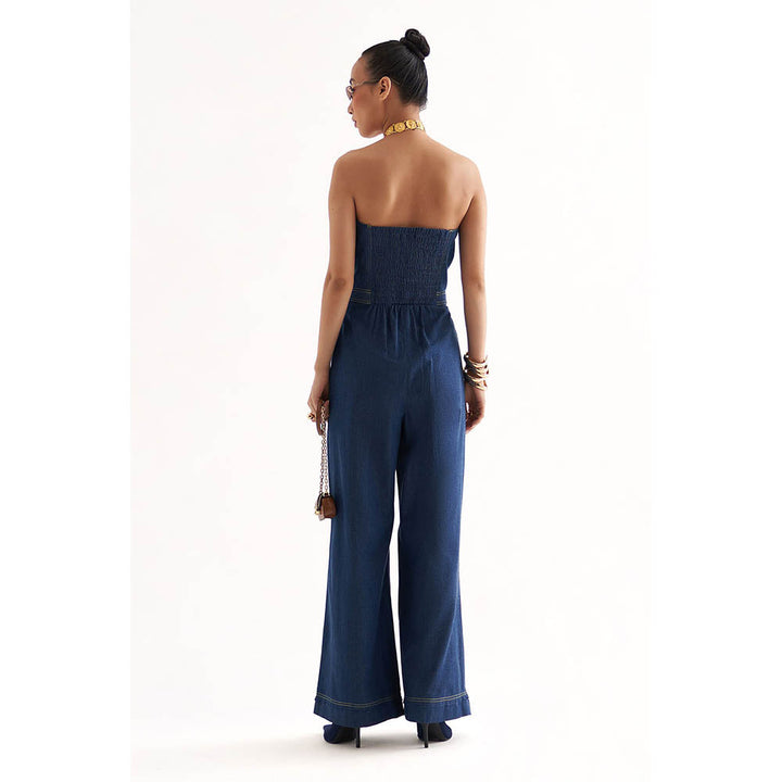 Our Love Navy Blue Galaxy Jumpsuit
