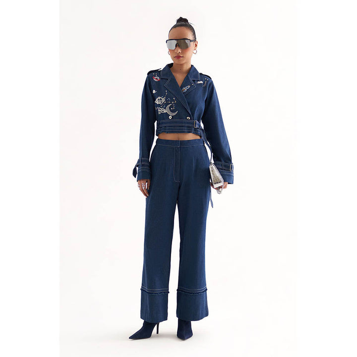 Our Love Navy Blue Saturn Co-Ord (Set of 3)
