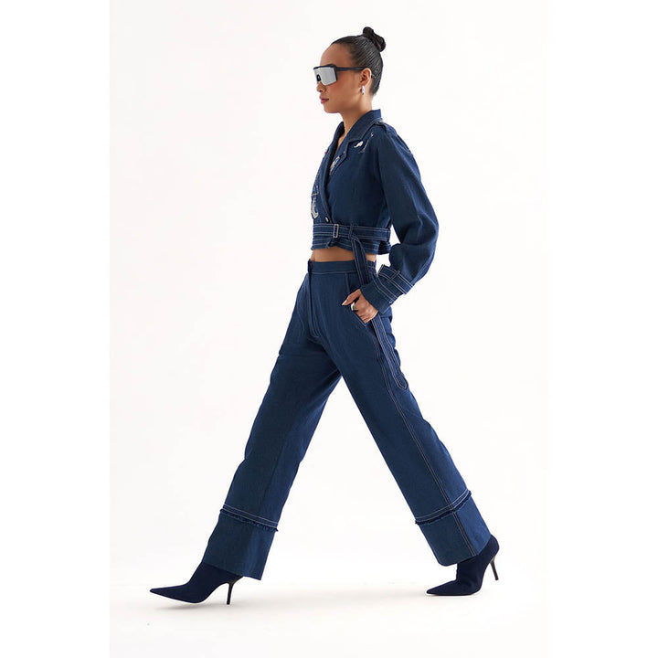 Our Love Navy Blue Saturn Co-Ord (Set of 3)
