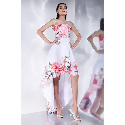 Ozeqo Giselle Wrap Strapless Tube Evening Gown