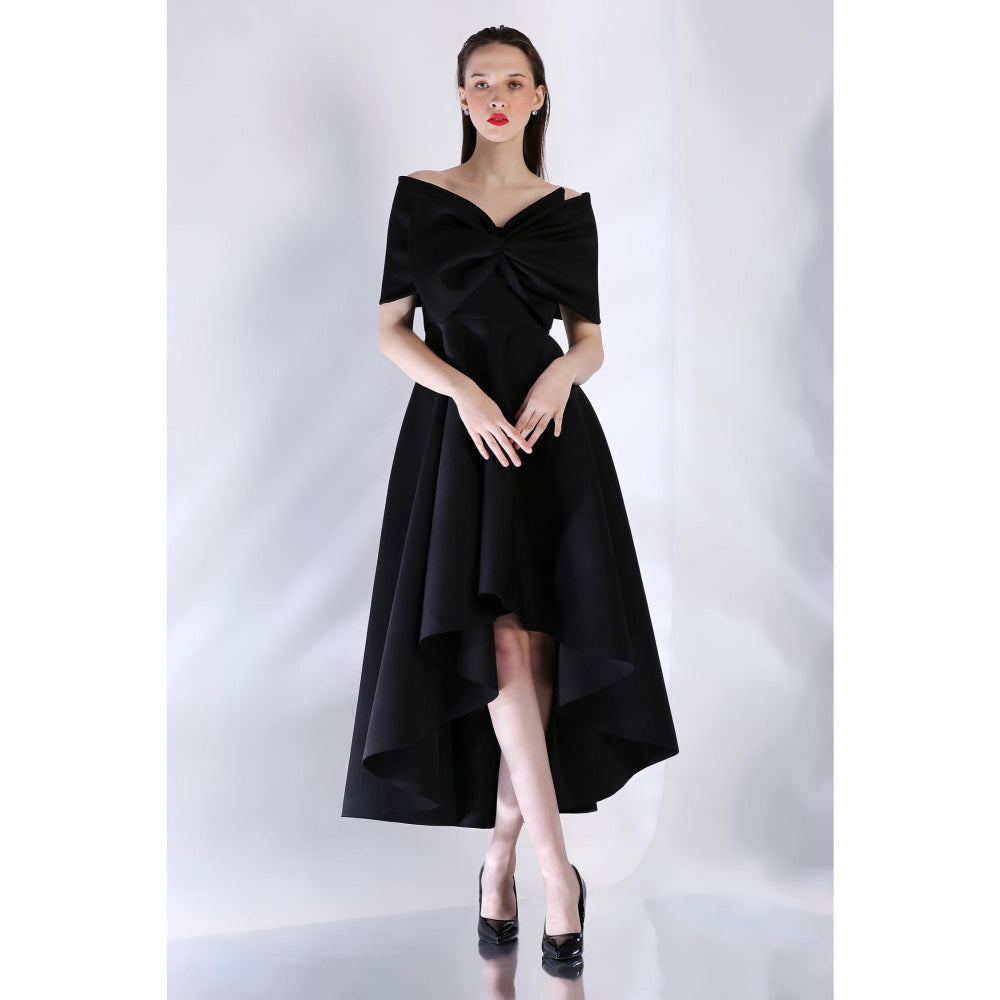 Ozeqo Womens Black Dress with Wrap (Set of 2)