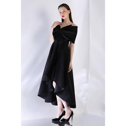 Ozeqo Womens Black Dress with Wrap (Set of 2)