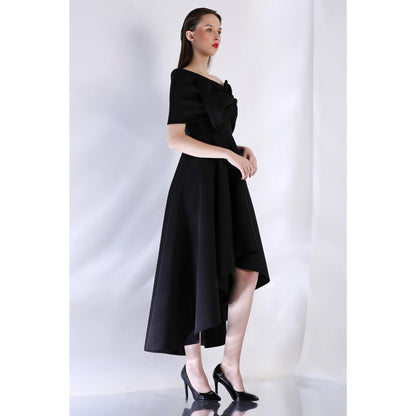Ozeqo Womens Black Dress with Wrap (Set of 2)
