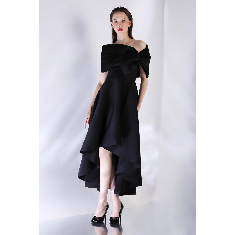 Ozeqo Womens Black Dress with Wrap (Set of 2)
