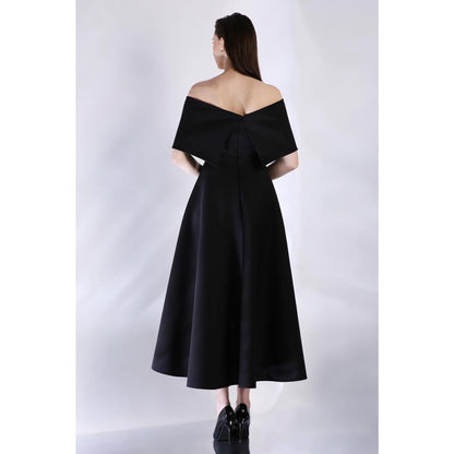 Ozeqo Womens Black Dress with Wrap (Set of 2)
