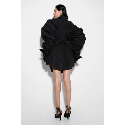 Ozeqo Womens Black Dress with Belt (Set of 2)