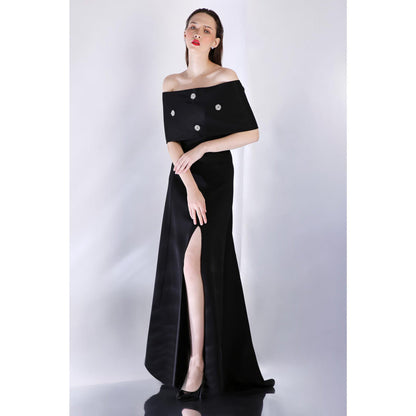 Ozeqo Womens Black Dress with Wrap (Set of 2)