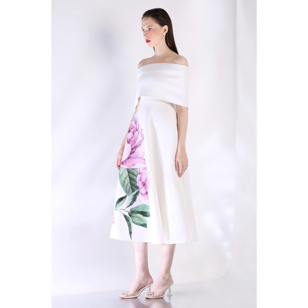 Ozeqo Womens White Dress with Wrap (Set of 2)